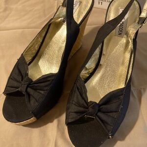 Steve Madden Cerona Espadrille. Black Fabric Size 11